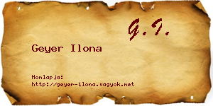 Geyer Ilona névjegykártya