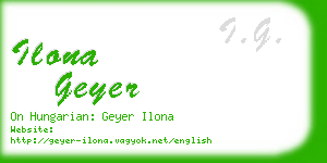 ilona geyer business card